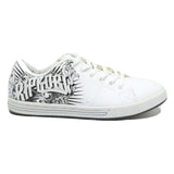 RIP CURL Mens Leather Lace-Up Trainers White UK 8 Stylish Casual Footwear
