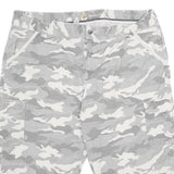 CARHARTT Womens Shorts Grey & White Camouflage Casual UK 22 W40 Relaxed Fit