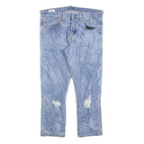 LEVI'S 501 ST BIG E Mens Jeans Blue Regular Straight Denim Light W32 L26 Button