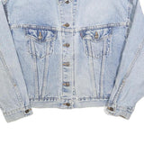LEVI'S Womens Blue Denim Button Jacket M Cotton Classic Casual Light Wash