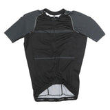 OAKLEY Mens Black Grey Athletic T-Shirt M Short Sleeve Zip Cycle Jersey