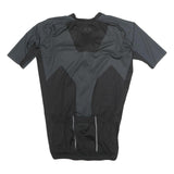 OAKLEY Mens Black Grey Athletic T-Shirt M Short Sleeve Zip Cycle Jersey