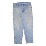 CARHARTT Mens Regular Fit Blue Denim Jeans W38 L32 Zip Closure Classic Style