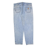CARHARTT Mens Regular Fit Blue Denim Jeans W38 L32 Zip Closure Classic Style