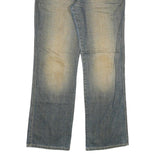 PARALLEL LEG Mens Jeans Blue Relaxed Straight Denim Medium W34 L33 Casual Zip