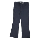DICKIES Womens Cotton Blend Navy Regular Fit Bootcut Trousers W32 L29 Workwear