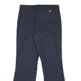 DICKIES Womens Cotton Blend Navy Regular Fit Bootcut Trousers W32 L29 Workwear