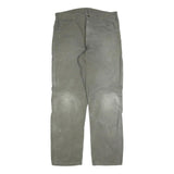 DICKIES Mens Cotton Blend Grey Relaxed Straight Trousers W33 L32 Workwear Pants