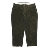 POLO RALPH LAUREN Mens Cotton Olive Relaxed Straight Trousers W38 L26 Corduroy