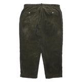 POLO RALPH LAUREN Mens Cotton Olive Relaxed Straight Trousers W38 L26 Corduroy