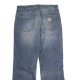 CARHARTT Mens Jeans Blue Regular Straight Denim Medium W34 L30 Classic Zip