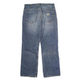 CARHARTT Mens Jeans Blue Regular Straight Denim Medium W34 L30 Classic Zip