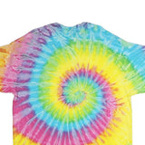 COLORTONE Mens Yellow & Blue Tie Dye Pennsylvania Graphic T-Shirt 2XL Short
