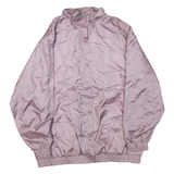 Womens Pink Polyester Blend Zip Jacket L Lightweight Elastic Hem Casual Wear