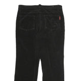 BLUE FASHION Womens Black Cotton Blend Regular Fit Bootcut Trousers W30 L25