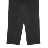 DICKIES Mens Black Regular Fit Straight Trousers W36 L29 Cotton Blend Zip
