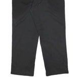 DICKIES Mens Black Regular Fit Straight Trousers W36 L29 Cotton Blend Zip