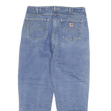 CARHARTT Mens Blue Regular Fit Straight Leg Denim Rinse W36 L31 Zip Jeans