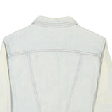 SANDRO Womens White Cotton Blend Button Jacket XXS Denim Casual Outerwear