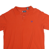 CHAPS Mens Orange Short Sleeve Plain XL Cotton Polo Shirt Casual Classic