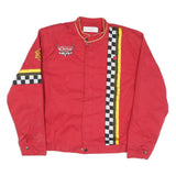 DISNEYWORLDWIDE Womens Red Cars Land Racing Zip Jacket L Polyester Blend