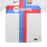 NIKE Mens White Barcelona Football Shirt S Short Sleeve Crew Neck Pedri 8