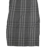 BURBERRY BRIT Womens Grey Check Day Dress Polyester Short Sleeve UK 12