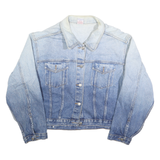 WATCH LA Womens Blue Cotton Denim Jacket 3XL Classic Button Closure Casual