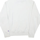 CHAMPION Mens White Pullover Hoodie S Cotton Blend Casual Sportswear