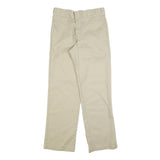 DICKIES Mens Cotton Blend Beige Regular Straight Fit Trousers W28 L30 Workwear