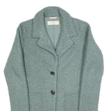 TOM TAILOR Womens Grey Jacket M Polyester Button Classic Regular Fit Textured