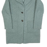 TOM TAILOR Womens Grey Jacket M Polyester Button Classic Regular Fit Textured