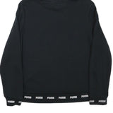 PUMA Womens Black Hoodie XL Cotton Blend Pullover Logo Print Casual