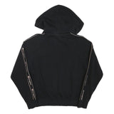 CHAMPION Womens Black Full Zip Hoodie M Logo Tape Casual Streetwear