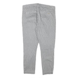 M.SARA Womens Cotton Blend White & Black Slim Tapered Trousers W32 L24 Stylish