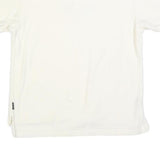 NAUTICA Mens White Short Sleeve Plain M Cotton Blend Polo Shirt Casual Classic