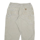 CARHARTT Mens Relaxed Beige Denim W32 L27 Workwear Zip Closure Jeans