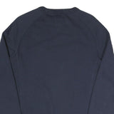 CHAMPION Mens Navy Blue Crew Neck S Cotton Blend Logo Sweatshirt