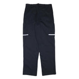 Mens Navy Relaxed Fit Polyester Blend Workwear Zip Trousers W34 L33