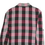 PALM Womens Pink & Grey Checked Casual Jacket XL Cotton Blend Button Fastening