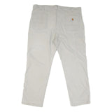 CARHARTT Mens Cotton Blend Cream Regular Fit Straight Leg Trousers W40 L27
