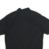 WRANGLER Mens Black Casual Cotton Blend Short Sleeve Shirt L Button Pocket