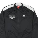 NIKE Womens Black & White Basketball Coach Zip Jacket M Polyester Blend Track