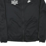 NIKE Womens Black & White Basketball Coach Zip Jacket M Polyester Blend Track