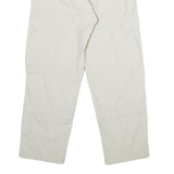 RODEO Womens Regular White Trousers W28 L32 Polyester Blend Zip Casual Pocketed