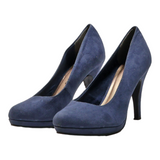 TAMARIS Court Heels Blue Synthetic Womens UK 5