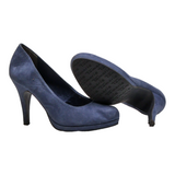 TAMARIS Court Heels Blue Synthetic Womens UK 5