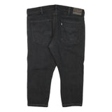 LEVI'S Mens Regular Fit Black Denim Jeans W40 L21 Comfortable Zip Closure