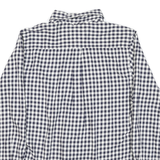 TOMMY HILFIGER Mens Blue & White Check Shirt M Long Sleeve Button Collar Casual