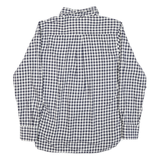 TOMMY HILFIGER Mens Blue & White Check Shirt M Long Sleeve Button Collar Casual